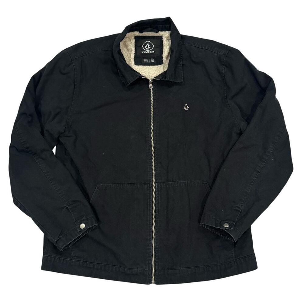 Volcom Palm Drive Sherpa Lined Jacket Mens XL Black